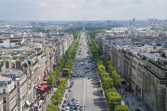 Blick vom Arc de Triomphe, Paris, Frankreich