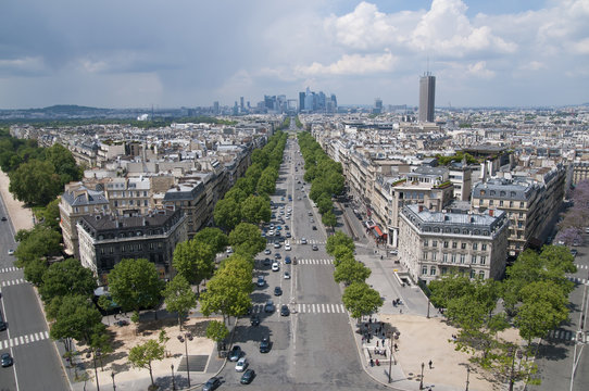 Blick vom Arc de Triomphe, Paris, Frankreich