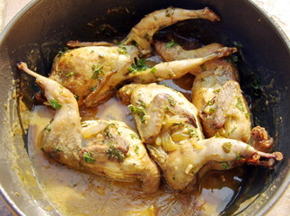 cailles sauce madère