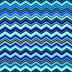 Photo sur Plexiglas Zigzag Motif Chevron Zig Zag Bleu