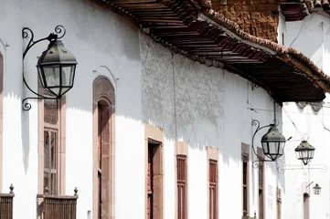 Gordijnen Colonial architecture in Patzcuaro (Mexico) © Noradoa