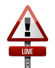 love road sign illustration