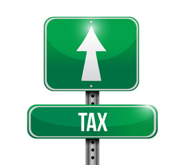 tax road sign illustration design