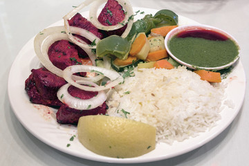 East Indian Lamb Kebab with Rice
