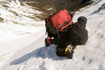 Fototapeta na wymiar mountain climber