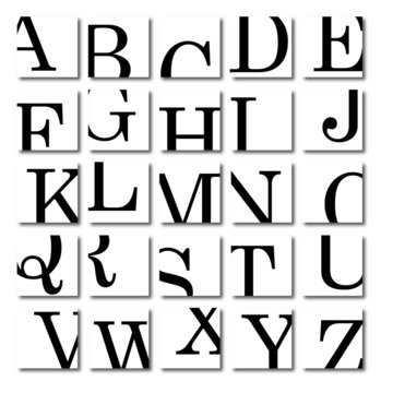Set logos alphabet