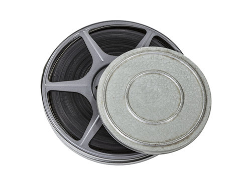 Film Reel and Can Isolated