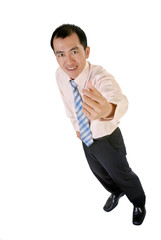 Smiling Asian businessman