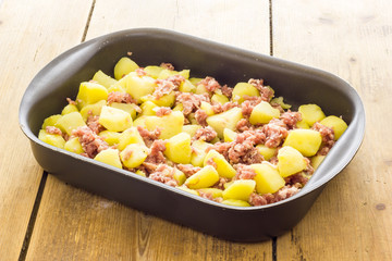 Potatoes with sausage
