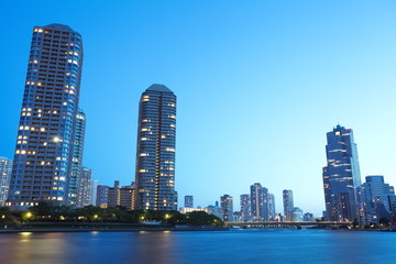 Fototapeta na wymiar Tokyo cityscape ,Sumida river