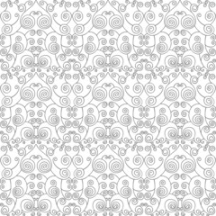 Fantasy seamless pattern with curls