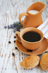 coffee and croissant