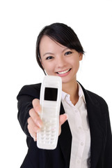 Fototapeta premium Portrait of happy business woman