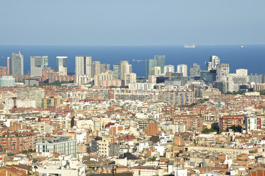 Hochhäuser im Stadtteil Poblenou von Barcelona