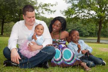 Multicultural african family
