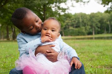 Fototapeta premium Brother and sister love