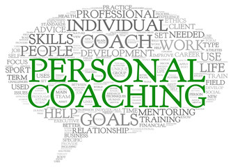 Personal coaching concept words in tag cloud isolated on white - 55839980