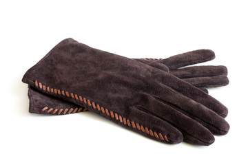 Suede women's gloves