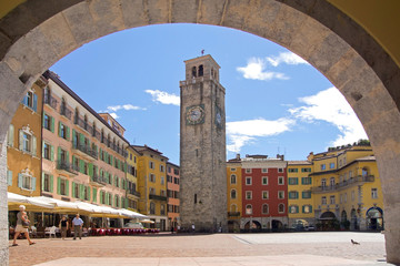 Riva del Garda, Promenade, Gardasee, Glockenturm, Hafen, Italien