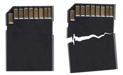 Memory card isolated