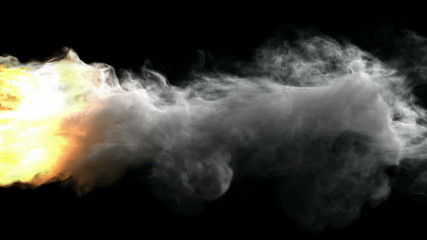 burning volleyball ball