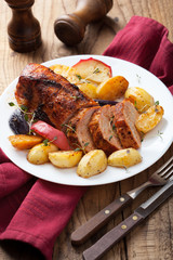 pork baked with vegetables