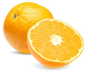 Fresh juicy orange close-up 2