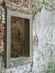 Fototapeta okno w zamku obraz