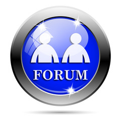 Metallic blue glossy icon