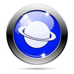 Metallic blue glossy icon