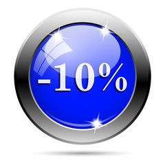 Metallic blue glossy icon