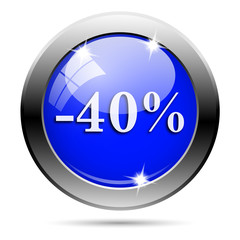 Metallic blue glossy icon