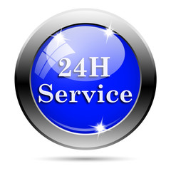 Metallic blue glossy icon