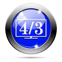 Metallic blue glossy icon
