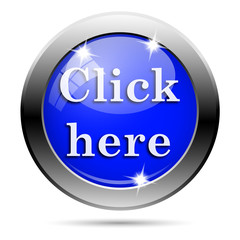 Metallic blue glossy icon
