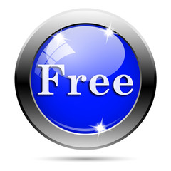 Metallic blue glossy icon