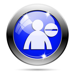 Metallic blue glossy icon