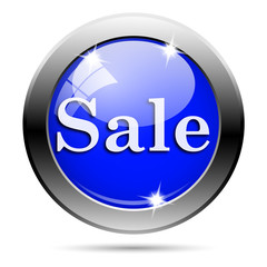 Metallic blue glossy icon