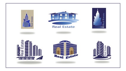 Real estate logo , icons .