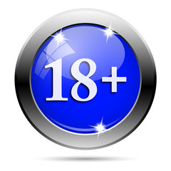 Fototapeta premium Metallic blue glossy icon