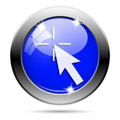 Metallic blue glossy icon