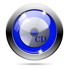 Metallic blue glossy icon