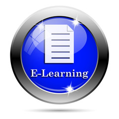 Metallic blue glossy icon