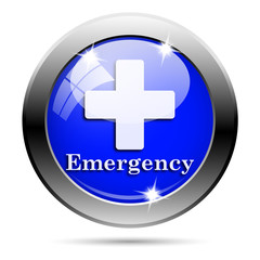 Obraz premium Metallic blue glossy icon