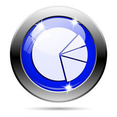 Metallic blue glossy icon