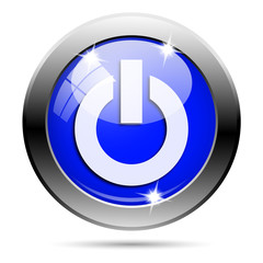Metallic blue glossy icon