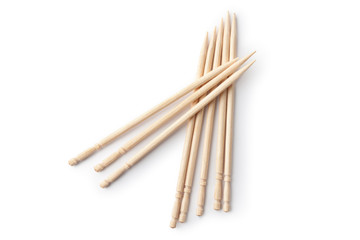 Several toothpicks. Top view.