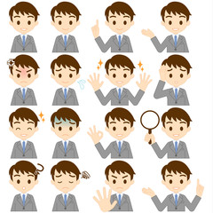 スーツの若い男性