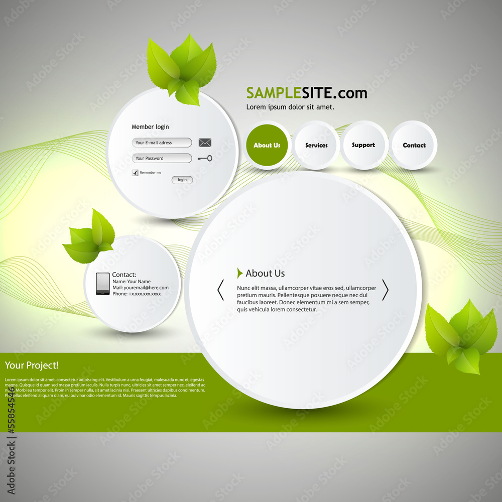 Canvas Prints astract eco website template