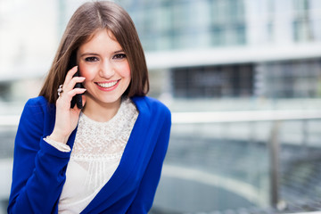 Businesswoman talking on the phone